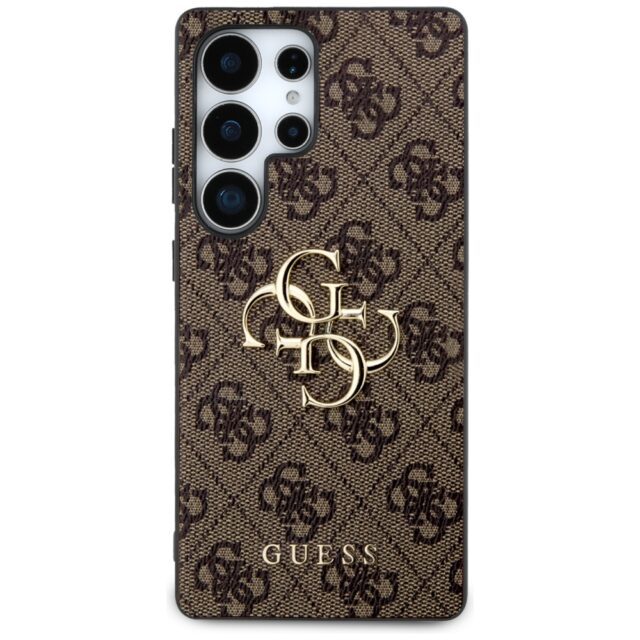 Case Guess Big 4G Logo Classic Logo to Samsung Galaxy S25 Ultra brown - imagine 3