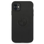 BMW BMHCN61REELK iPhone 11 / Xr 6.1" case black hardcase Leather Emboss - imagine 3