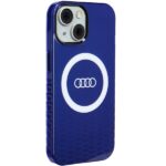 Audi IML Big Logo MagSafe Case iPhone 15 / 14 / 13 6.1" navy blue hardcase AU-IMLMIP15-Q5/D - imagine 6
