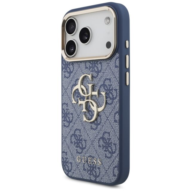 Case Guess 4G Big 4G Classic Logo for iPhone 17 Pro blue gold - imagine 2