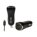 Ład. sam. Beline 2xUSB + microUSB 2,1A black