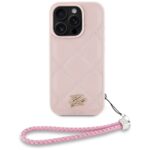 Case Karl Lagerfeld Quilted Initial Logo & Chain Strap for iPhone 16 Pro Max pink - imagine 2