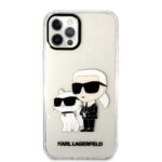 Karl Lagerfeld KLHCP12MHNKCTGT iPhone 12/12 Pro 6,1" transparent hardcase Gliter Karl&Choupette - imagine 3