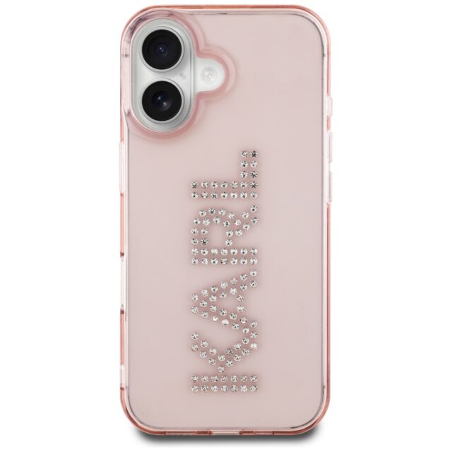 Case Karl Lagerfeld IML Rhinestones Logo for iPhone 16 pink - imagine 3