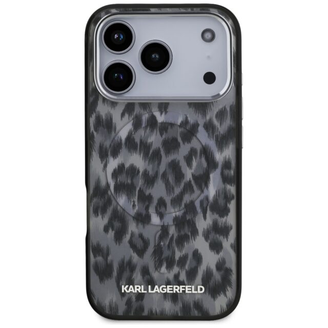 Karl Lagerfeld IML Leopard Pattern MagSafe Case for iPhone 17 Pro Black - imagine 3