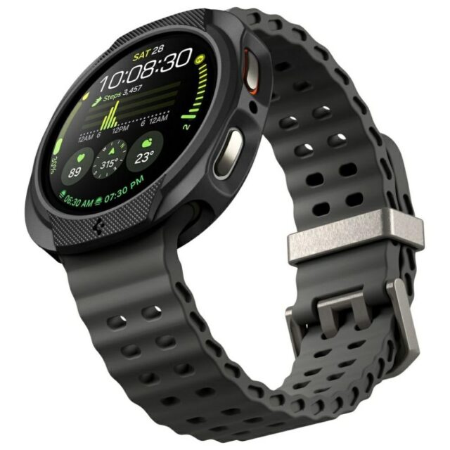Case Spigen Liquid Air for Samsung Galaxy Watch 8 44mm black - imagine 8