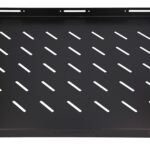 Extralink 1U 500mm Black | Fixed shelf | 19", 502 x 472mm, for 800mm depth cabinets