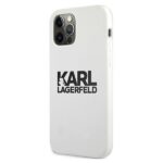 Karl Lagerfeld KLHCP12LSLKLWH iPhone 12 Pro Max 6,7" Silicone Stack Logo white - imagine 2
