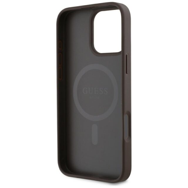 Case Guess HC PU 4G Small 4G and Classic for iPhone 16 Pro MagSafe brown - imagine 7