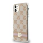 DKNY DKHMN61HCPTSP iPhone 11 / Xr 6.1 inch pink hardcase IML Checkered Mono Pattern & Printed Stripe - imagine 2