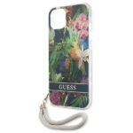 Guess GUHCP13SHFLSB iPhone 13 mini 5,4" blue hardcase Flower Strap - imagine 5