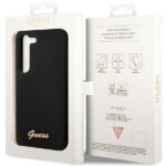 Guess GUHCS23MSLSMK S23+ S916 black hardcase Silicone Vintage Gold Logo - imagine 8