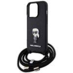 Karl Lagerfeld KLHCP15LSASKNPSK iPhone 15 Pro 6.1" hardcase black Crossbody Saffiano Monogram - imagine 5