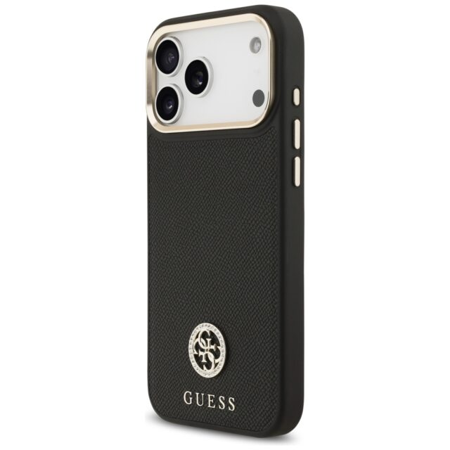 Case Guess Grained Strass Logo MagSafe for iPhone 17 Pro Max black - imagine 2