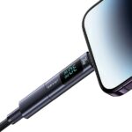 USAMS Adapter AU18 USB-C - LightningDigital Display 30W steel/aluminum SJ681LN01 (US-SJ681) - imagine 3