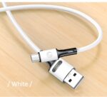 USAMS U52 microUSB 2A Fast Charge Cable 1m white SJ435USB01 (US-SJ435) - imagine 2
