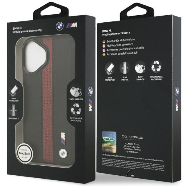 BMW M Perforated Stripe Logo MagSafe Case for iPhone 17 Red - imagine 8