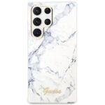 Guess GUHCS23LPCUMAH S23 Ultra S918 white hardcase Marble - imagine 3