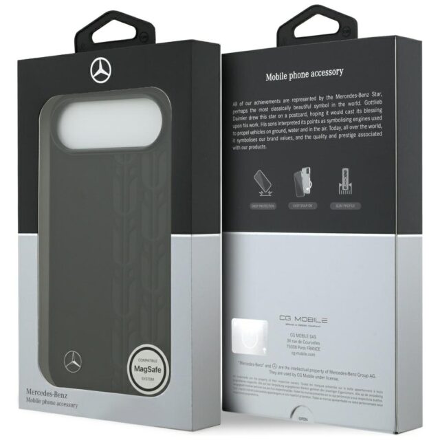 Mercedes Leather Laurel Leaves MagSafe Case for iPhone Air Black - imagine 8