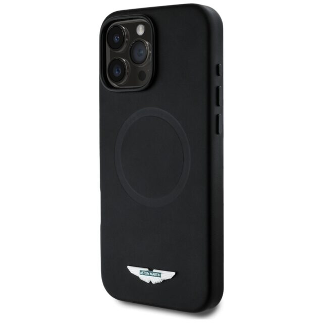 Case Aston Martin HC FW Logo to iPhone  16 Pro Max MagSafe black - imagine 2