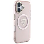 Case Guess IML Metal Mountain Logo MagSafe for iPhone 16 pink - imagine 4