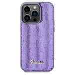 Guess GUHCP14LPSFDGSU iPhone 14 Pro 6.1" purple hardcase Sequin Script Metal - imagine 3