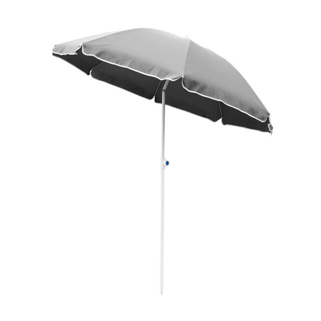 Foldable Beach Umbrella Black Forest, 1.8m Grey - imagine 3