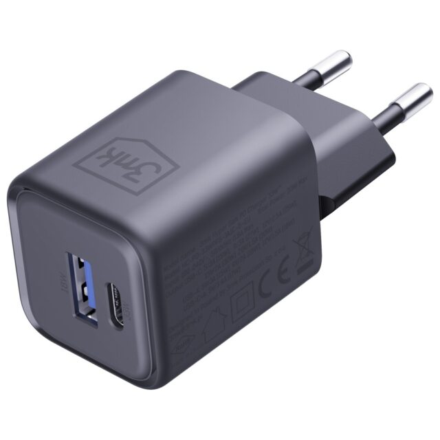 Ładowarka sieciowa 3MK Hyper Charger PD   33W GaN QC4+ PPS AFC FCP SCP USB-A + USB-C czarny - imagine 3