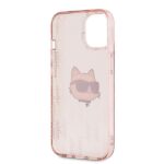 Karl Lagerfeld KLHCP15SHKLPCHP iPhone 15 / 14 / 13 6.1" pink hardcase IML Choupette Head & Mon - imagine 7