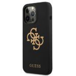 Guess GUHCP13LLS4GGBK iPhone 13 Pro / 13 6,1" black hard case Silicone 4G Logo - imagine 2