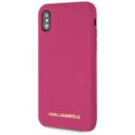 Karl Lagerfeld KLHCPXSLROG iPhone X/Xs hardcase fushia Silicone - imagine 2