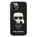 Karl Lagerfeld KLHCP12LSLFKBK iPhone 12 Pro Max  6,7" hardcase black Silicone Iconic - imagine 3