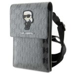 Karl Lagerfeld Torebka KLWBSAKHPKG silver Saffiano Monogram Ikonik