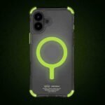 Skinarma case Saido iPhone 16 6.1" Magnetic Charging green (niteglow) - imagine 5