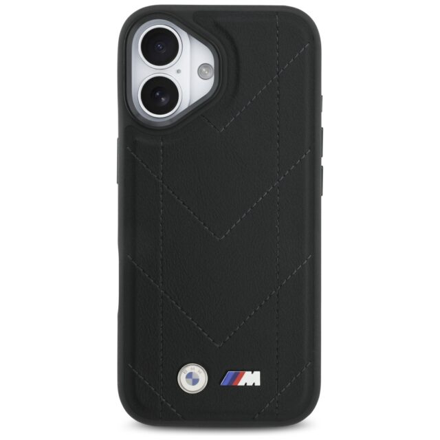 Case BMW M Quilted Logo MagSafe for  iPhone 17 black - imagine 3