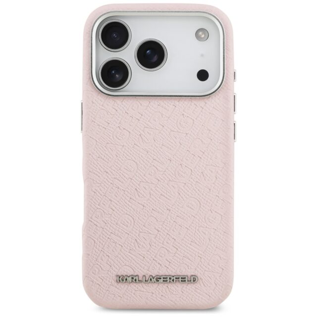 Karl Lagerfeld FW Stamped Karl MagSafe Case for iPhone 17 Pro Pink - imagine 3