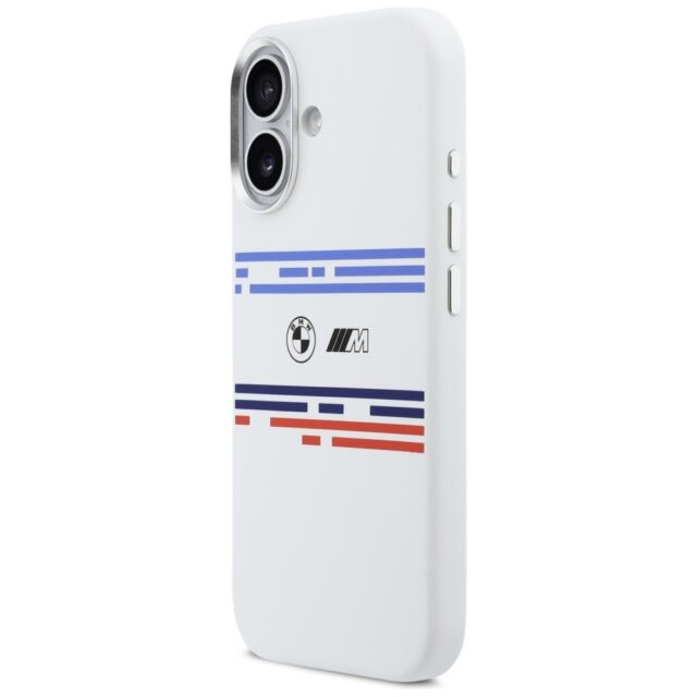 BMW M Silicon Horizontal Line MagSafe Case for iPhone 17 White - imagine 2