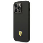 Ferrari FESSIHMP14XBK iPhone 14 Pro Max6.7" black hardcase Silicone Metal Logo Magsafe - imagine 3