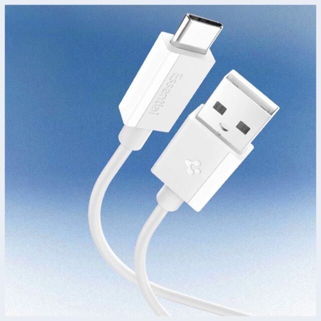 Spigen EB6020AC Essential USB-C to USB-A Cable 60W 2m white - imagine 2