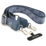 Guess 4G Strass Logo & Big Strap Metal Buttons MagSafe Case for iPhone 17 Pro Max blue - imagine 8
