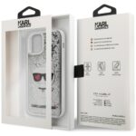 Karl Lagerfeld KLHCP12SLCGLSL iPhone 12 mini 5,4" silver hardcase Liquid Glitter Choupette - imagine 6