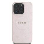 Guess GUHMP16LPSAPSMEP iPhone 16 Pro 6.3" pink hardcase Saffiano Peony Classic Logo MagSafe - imagine 3
