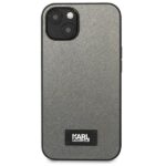 Karl Lagerfeld KLHCP13MSFMP2DG iPhone 13 / 14 / 15 6,1" hardcase silver Saffiano Plaque - imagine 3