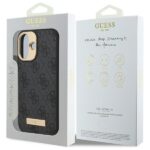 Guess GUHMP16SU4GPRK iPhone 16 6.1" black hardcase 4G Logo Plate MagSafe - imagine 8