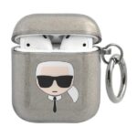 Karl Lagerfeld KLA2UKHGK AirPods cover black Glitter Karl`s Head