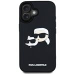 Case Karl Lagerfeld HC 3D Rubber Double Heads for iPhone 16 black - imagine 3