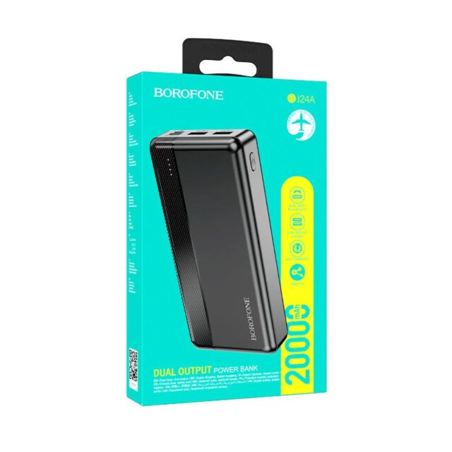 Borofone BJ24A 20000mAh Black | Powerbank | Power bank, 2x USB - imagine 4