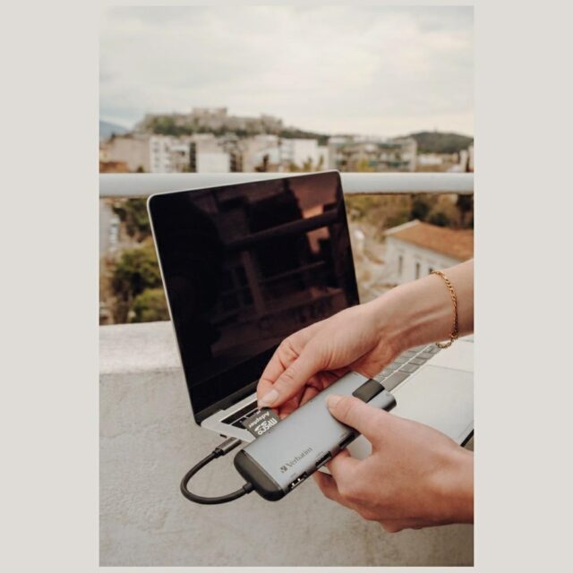 Verbatim USB-C Hub Adapter - USB-C/3xUSB-A 3.0/HDMI/Ethernet/SD/microSD aluminum 49142 - imagine 4