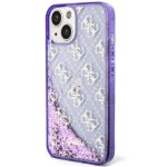 Guess GUHCP14SLC4PSGU iPhone 14 / 15 / 13 6.1" purple hardcase Liquid Glitter 4G Transculen - imagine 2