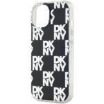 DKNY DKHCP15MHDLCEK iPhone 15 Plus / 14 Plus 6.7 inch black hardcase IML Checkered Mono Pattern - imagine 6